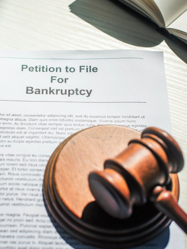 filing of petition for bankruptcy